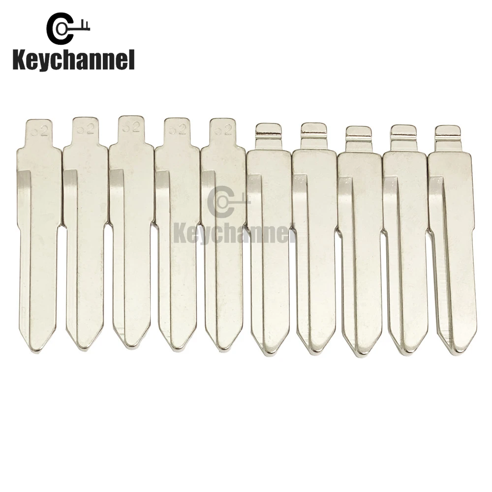 Keychannel 10pcs HU87 Metal Blank Uncut Flip Blade 52# For KD VVDI JMD Remote Key Blade Type Folding Flip Key For Suzuki Swift