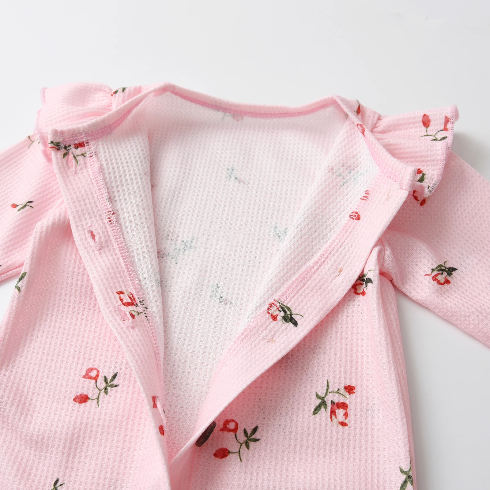 Spring Autumn Newborn Infant Baby Girl Romper Clothes Knit Long Sleeve Jumpsuit Playsuit with Bow Headband Clothing for Girls