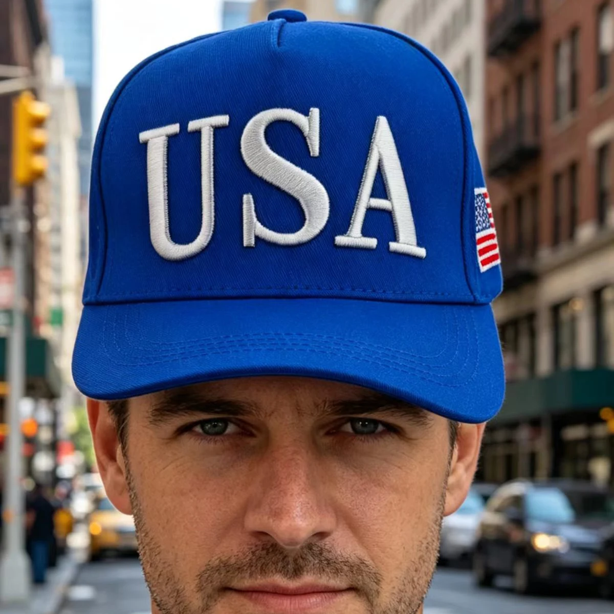 Fashionable New American-Style Usa Embroidered Multi-Color Unisex Baseball Cap Outdoor Peaked Cap