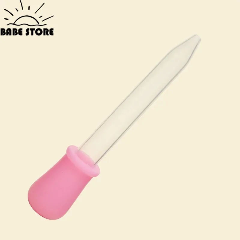 1PC 5ML Dose Medicine Dropper Spoon for Baby Infant Safety PP Burette Feeder Pink White Yellow Blue Available Drop Shipping