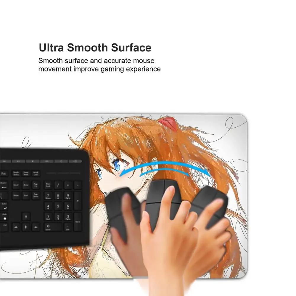 Asuka Kawaii Ins Girl Mousepad كبير مقاوم للماء ومضاد للانزلاق طاولة طعام حصيرة لطيفة ثانوية يوان مكتب لعبة لوحة مفاتيح الكمبيوتر