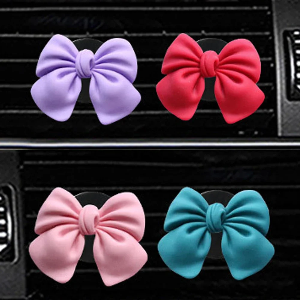 Car Air Freshener Cute Bow-knot Car Perfume Car-styling Natural Smell Air Conditioner Outlet Clip Fragrance Auto Accessories