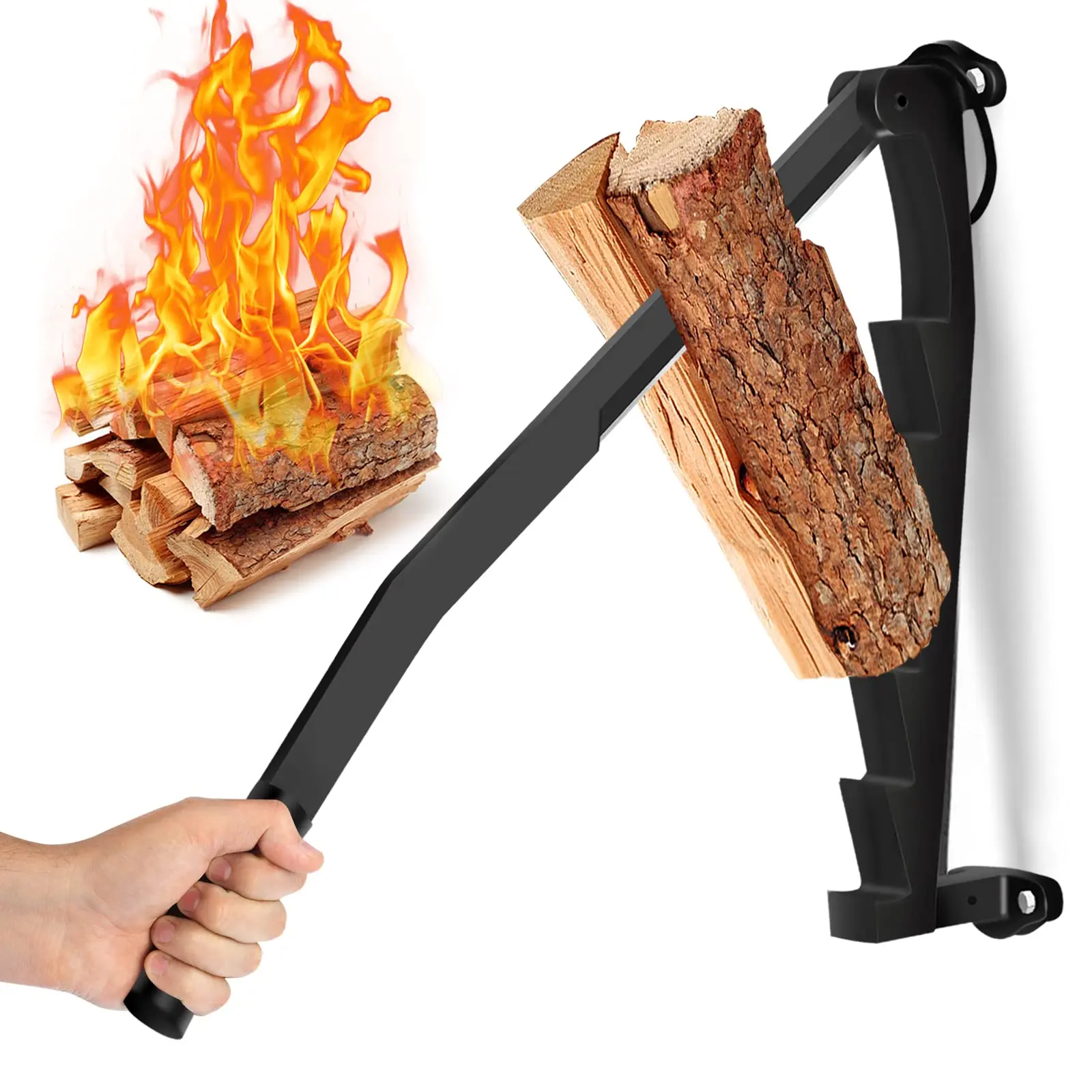 Wall Mounted Kindling Splitter Firewood Kindling Splitter Portable Manual Fire Wood Kindling Splitter Firewood Cutter