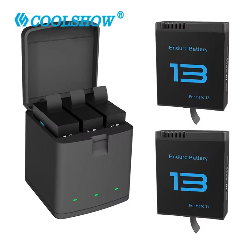 2100mAh Battery Batterie Charger For GoPro Hero13 Black for Go pro Hero 13 Batteries Sport Cameras Accessories Battery Charger