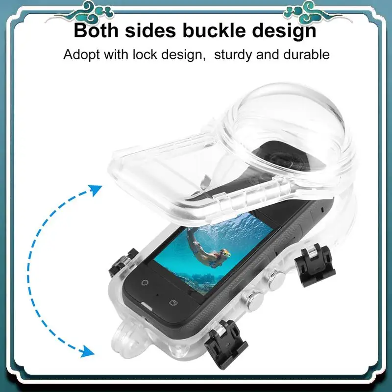 

Простой в использовании водонепроницаемый чехол для камеры Insta360 X4 Panorama, спортивная камера, полностью невидимый чехол для дайвинга, водонепроницаемый чехол для камеры 50 м