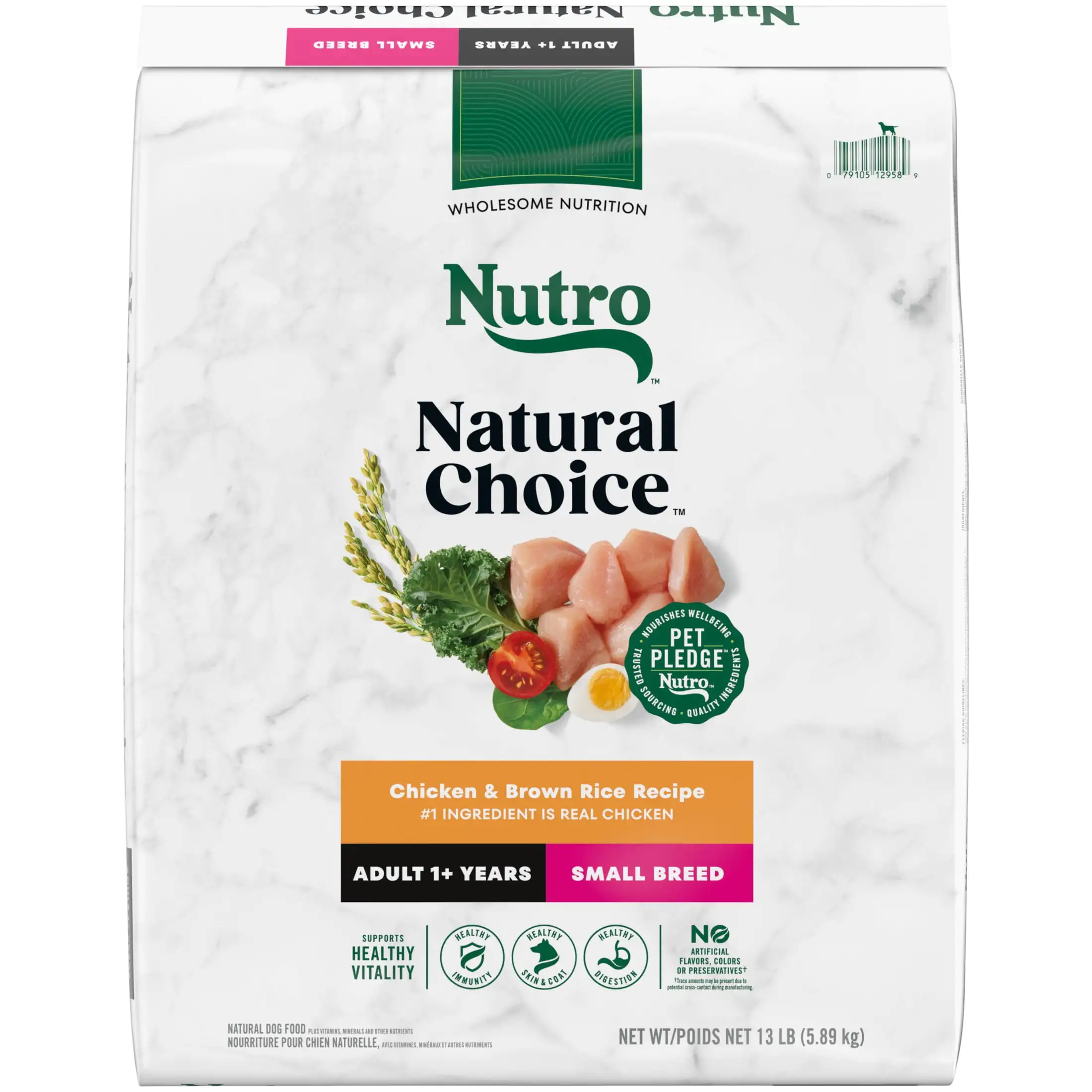 

Сухой корм для собак Nutro Natural Choice для взрослых мелкогоды, куриный и коричневый рис, 13 фунтов.