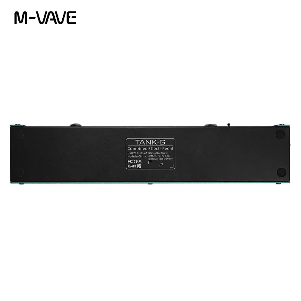 M-VAVE Tank-G Guitar Multi-Effects Pedal Rechargeable 36 Presets 9 Preamp Slots 8 IR Cab Slots 3 Modulation/Delay/Reverb Effect