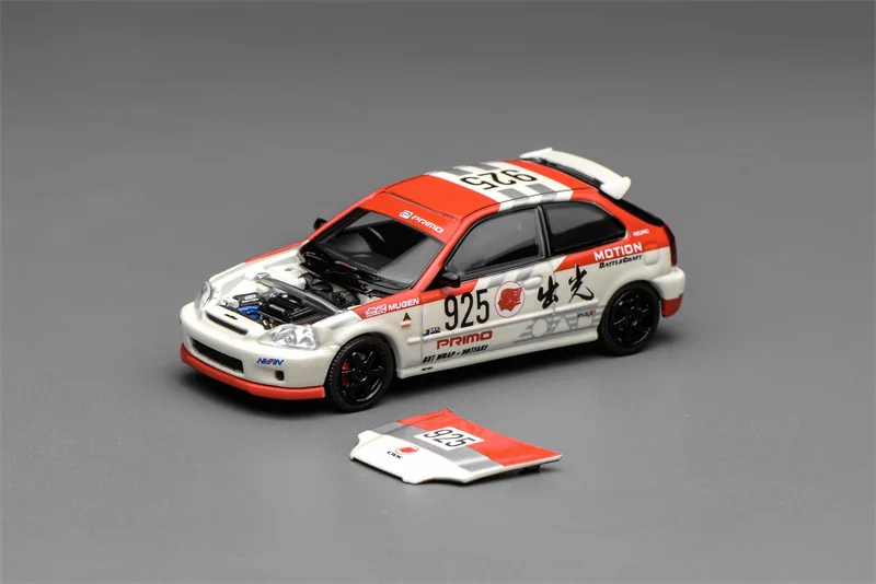 MOTORHELIX 1:64 Civic TYPE R EK9 ldemitsu Motion Red for boys Diecast Collector's Vehicle Model Car M65040