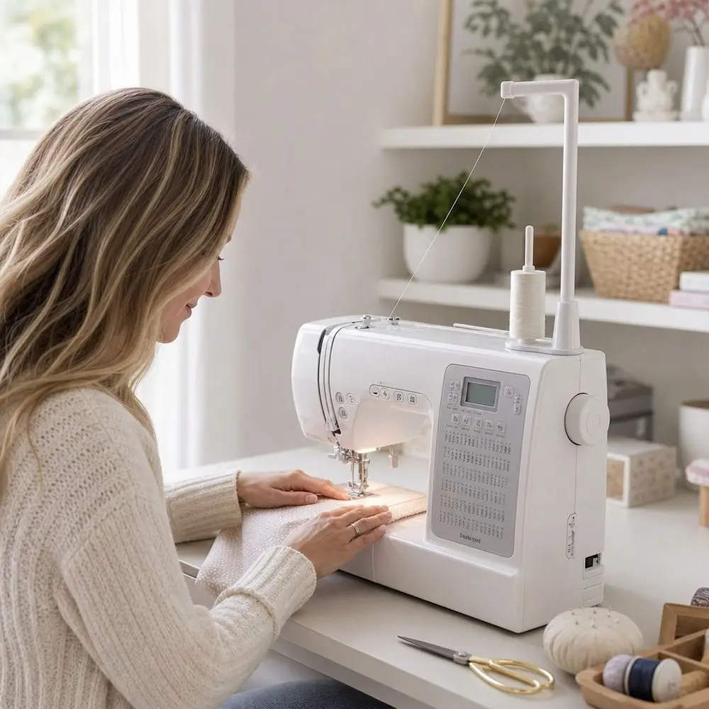 3D Printed Sewing Machine Thread Stand Lightweight Sturdy Easy Installation Anti-Tangle Thread Guide Smooth Thread Feed