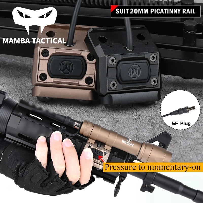 

WADSN ModButton CNC Aluminum Switch SF PLUG For M300A M600C Flashlight 2.5MM Laser Remote Pressure Switch Mount Picatinny Rail