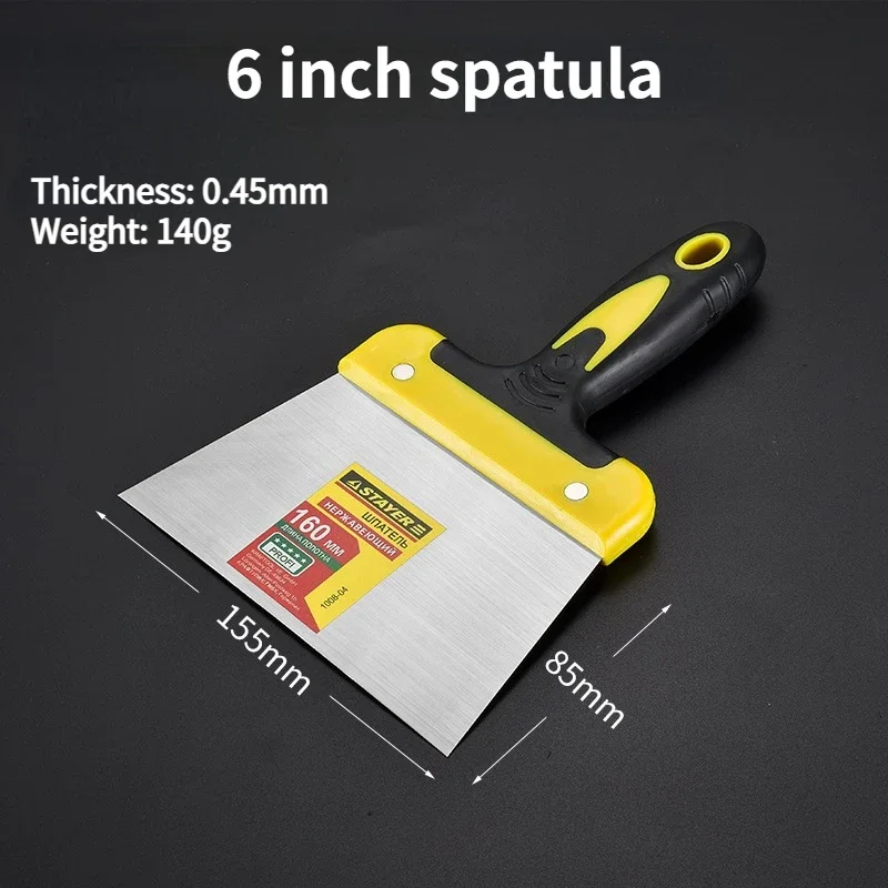 Aço inoxidável Putty Knife Espátula De Enchimento De Gesso Ferramenta de Mão Raspador Para Reparação De Parede Ferramenta Drywall