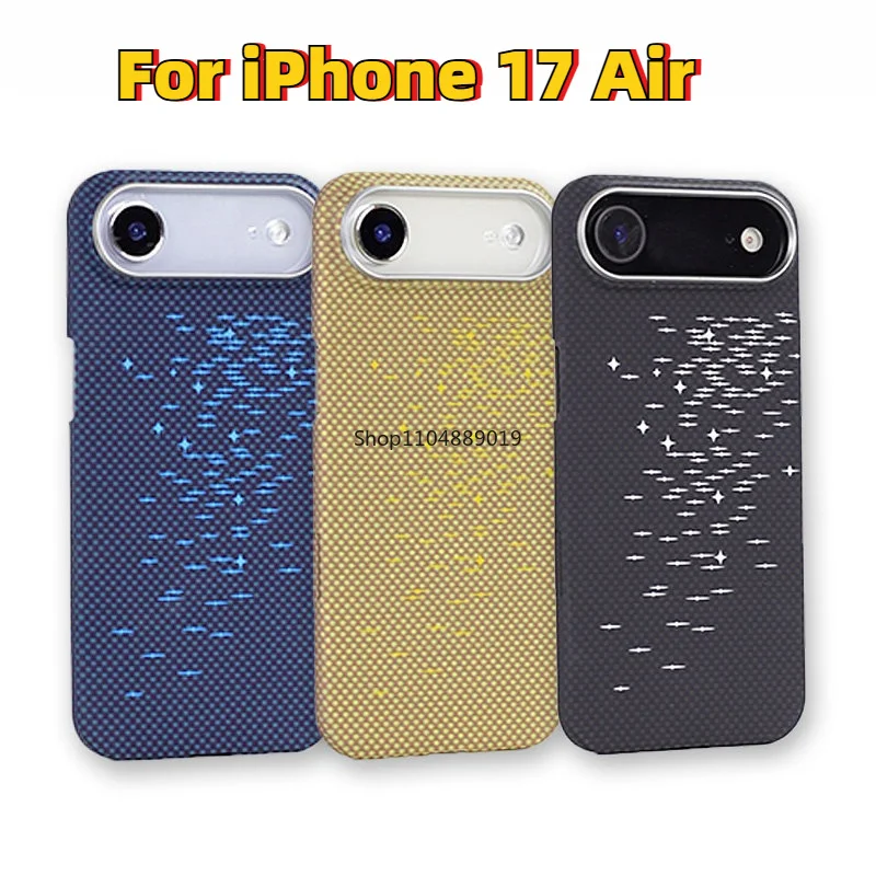 For IPhone Air Aramid Fiber Magnetic Case Compatible MagSafe Ultra-Slim Case Apple 17 Air Aramid Carbon Fiber Protective Cover
