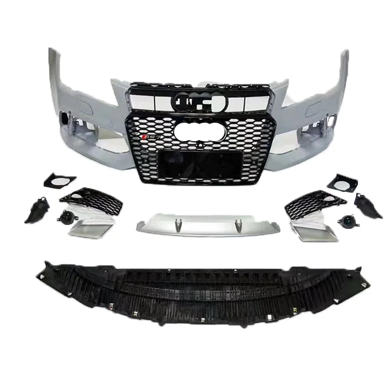 

High Quality Car Accessories Front Bumper With Grille PP Material Car BodiKits for A7 RS7 2009-2015