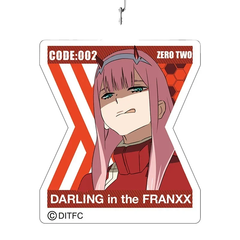 Anime Figure Hiro Zero Two Ichigo Wu Lang Key Ring Acrylic Key Chain Trendy Hot Selling Model Plate Anime Peripheral Pendant