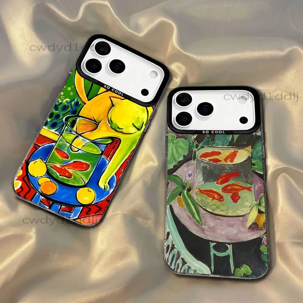 

H-Henri Matisse Paintings Art Phone Case For iPhone 17,16,15,14,13,12,11,X,8,7,Pro,Max,Plus,SE4,Air,Mini IMD Gray Hard Matte
