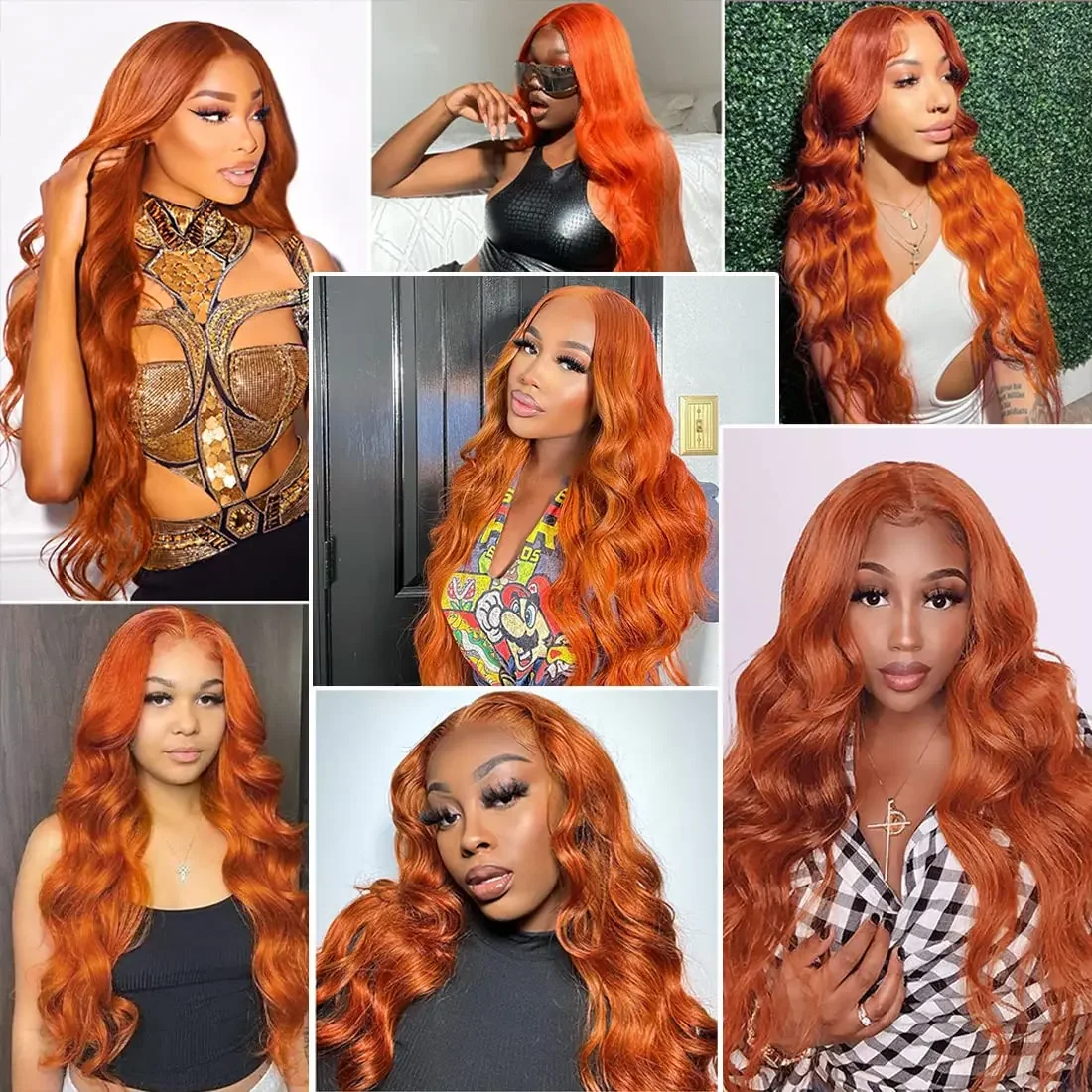 30 Inch Gember Oranje Body Wave Lace Frontale Pruik Hd 13X4 Lace Front Pruik Lijmloze Kant Pruiken Brazilianen Menselijk Haar Voor Zwarte Vrouwen