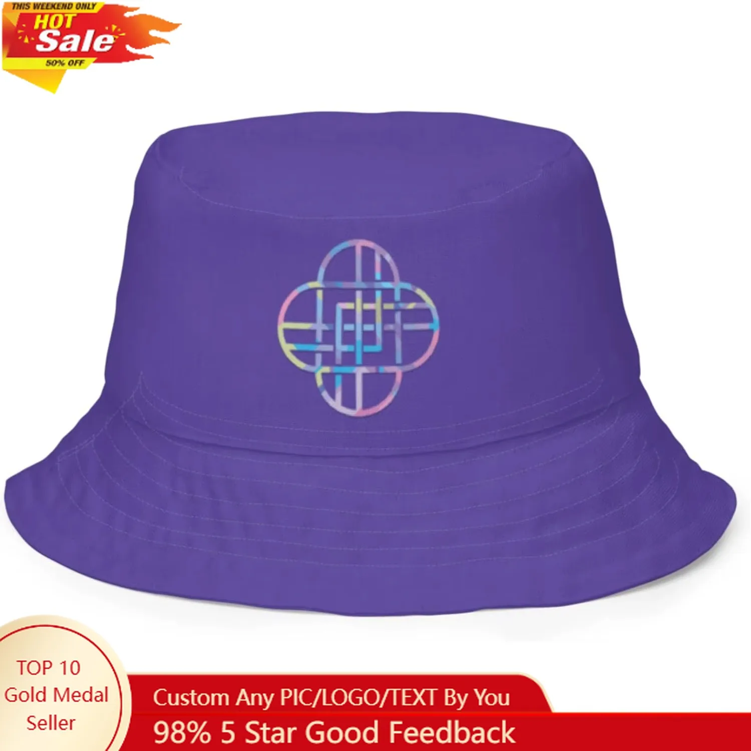

K-Pop Demon Hunters Huntr/x Reversible Bucket Hat - Officially Licensed - S/M Multi