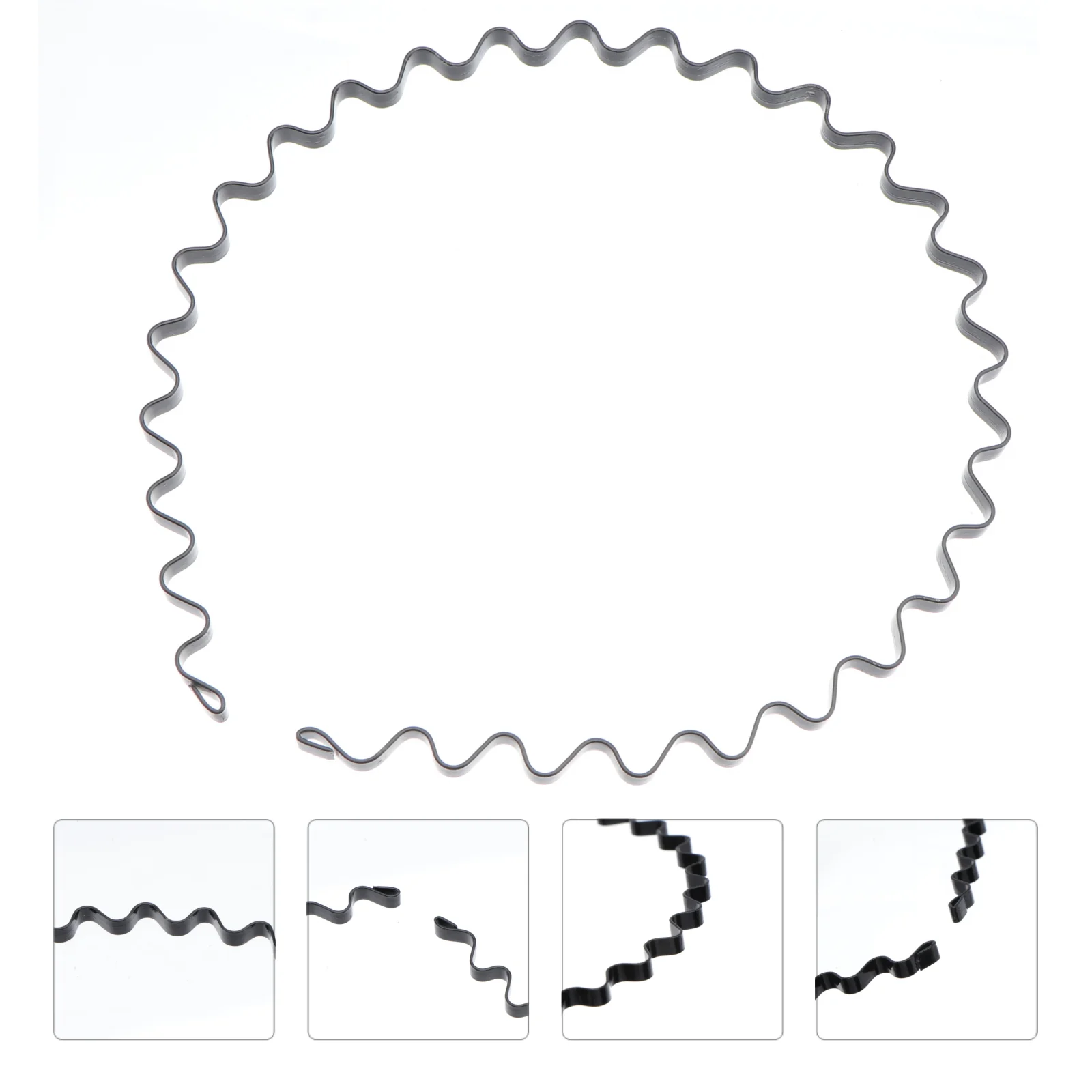 

3 PCS Unisex Headband Hair Bands Universal Ornament Wavy Iron Steel Spiral Miss Women Headbands