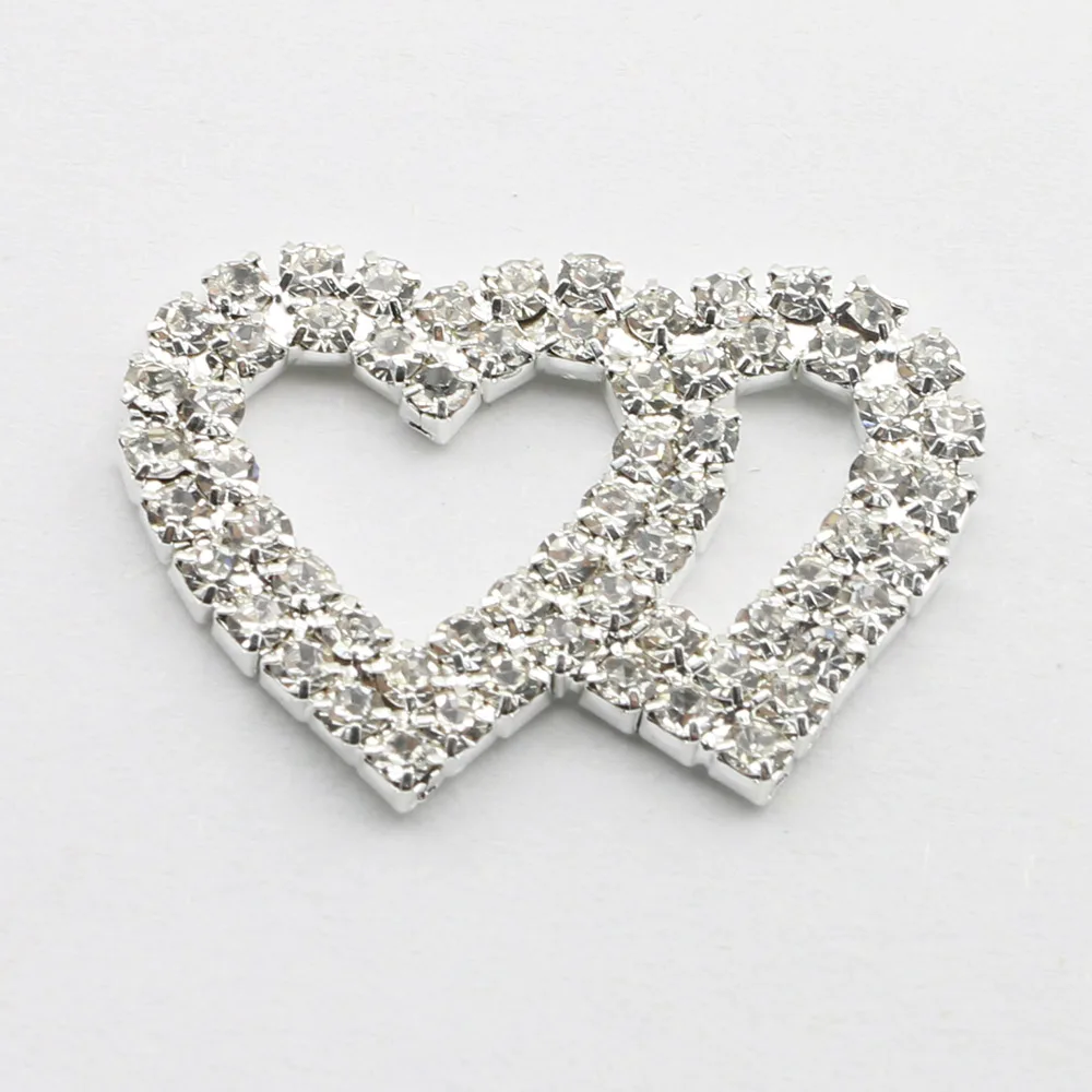 5pieces of 22 * 30MM Double Core Rhinestone Flat Bottom Buckles For Clothing, Gift Boxes, And DIY Decorative Accessories For He