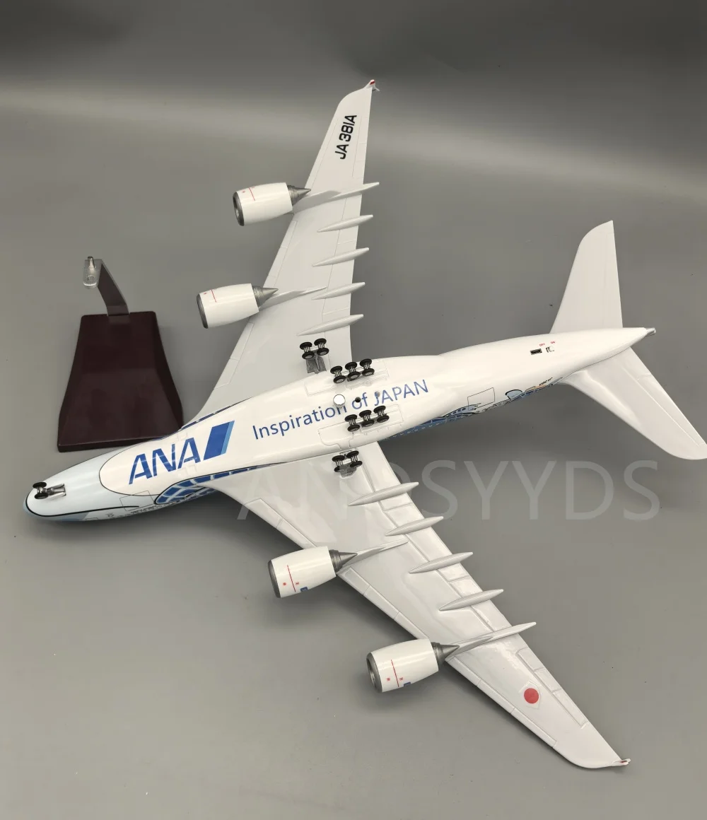 1/160 مقياس الطائرات A380 الهواء اليابان آنا الخطوط الجوية البحر السلاحف نموذج طائرة دييكاست الجدول الزينة تحصيل طائرة تذكارية Gif