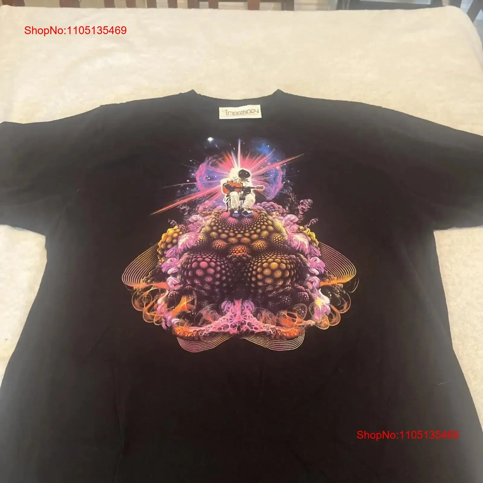 FONDO IMAGINARIA Camiseta negra espaciada Talla grande vintage Lavado Moda Ropa de diseñador ligeramente versátil Suave homme