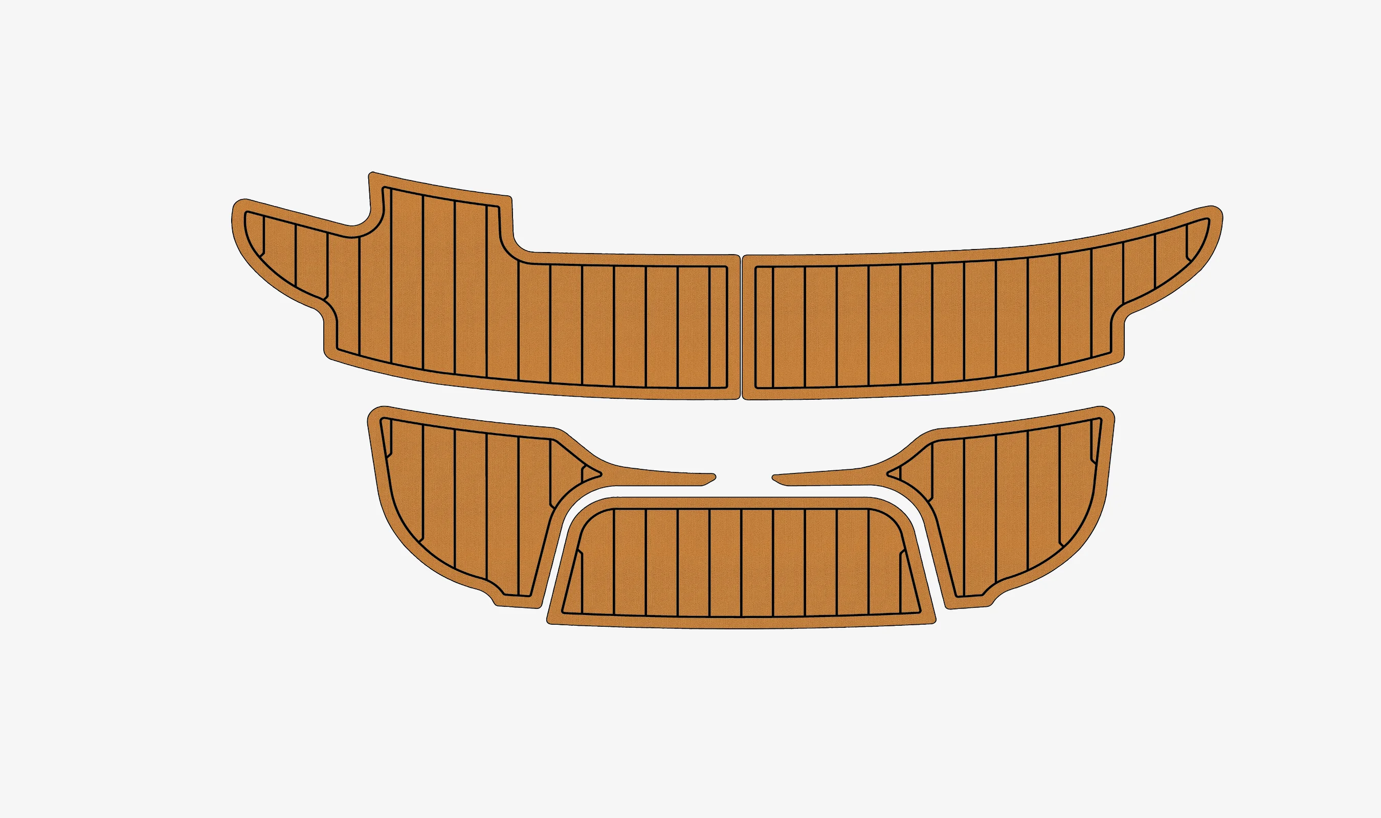

Самоклеящийся морской коврик из искусственного тикового этиленвинилацетата — 2023 Yacht Crownline CS23 6 мм (1/4 дюйма), нескользящая настилка для лодки для кабины
