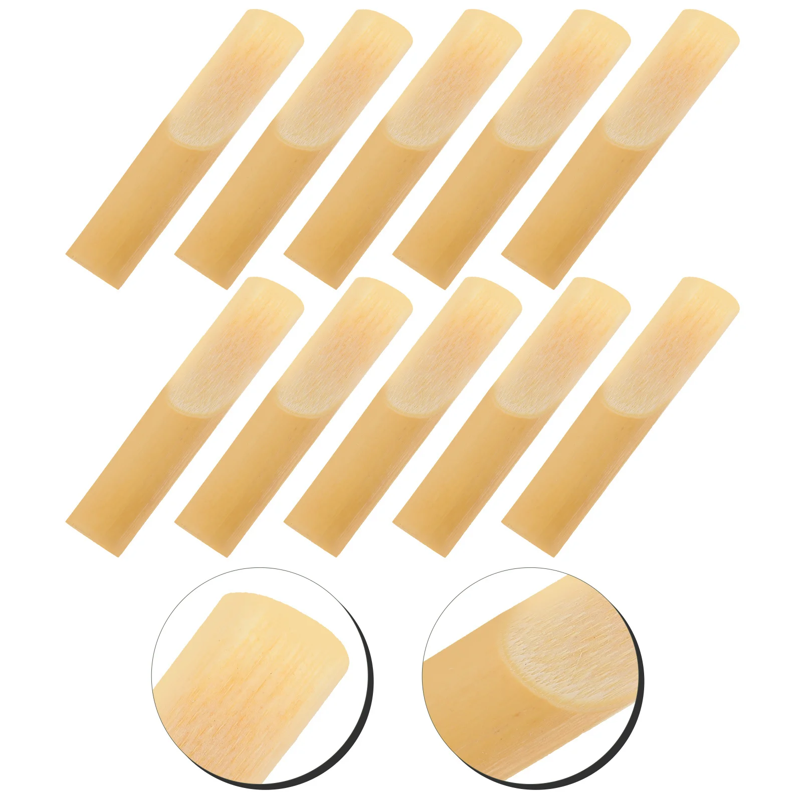 

10Pcs Strength 1.5 Sax Reeds Handcrafted Traditional Reeds for Beginner and Professional Use Thin Tip Performance