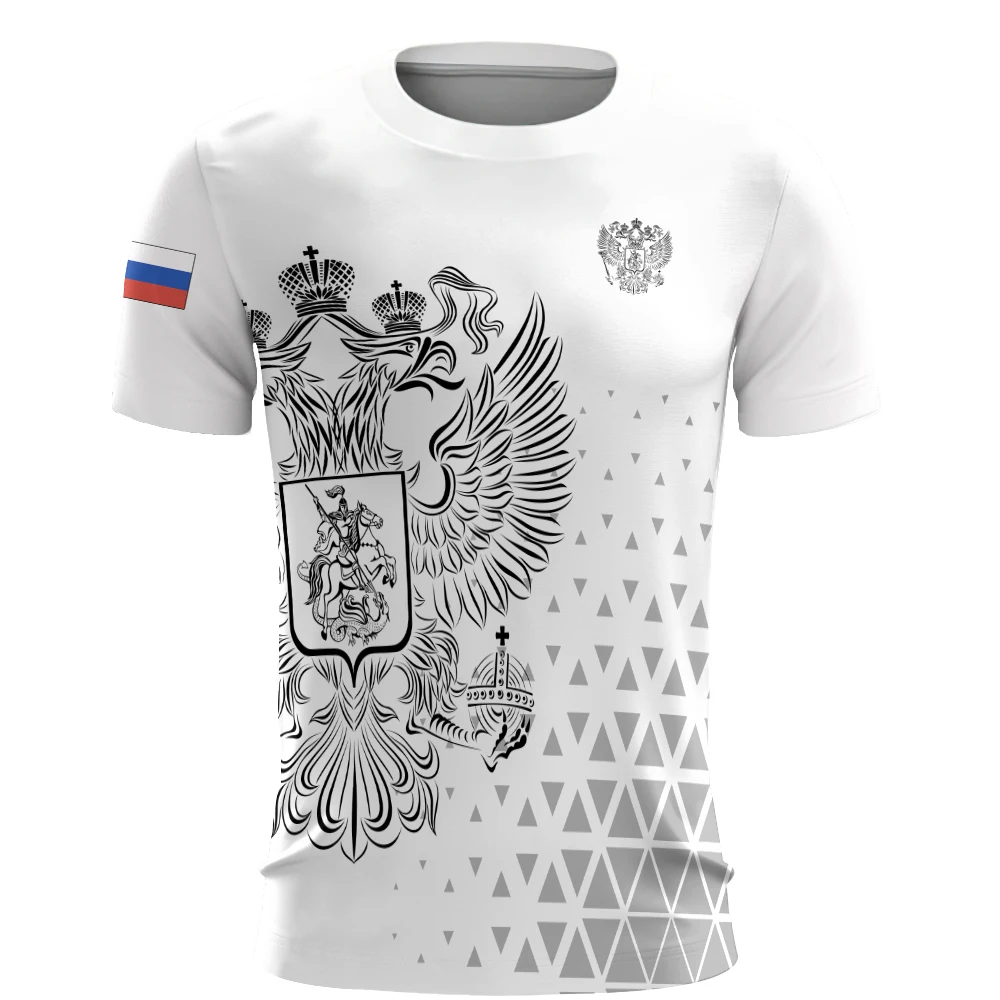 Men's T-Shirt Russian flag 3D printed Casual Loose Round Neck Pullover Short Sleeve Top  Tees Men's Clothing Outdoor Oversized