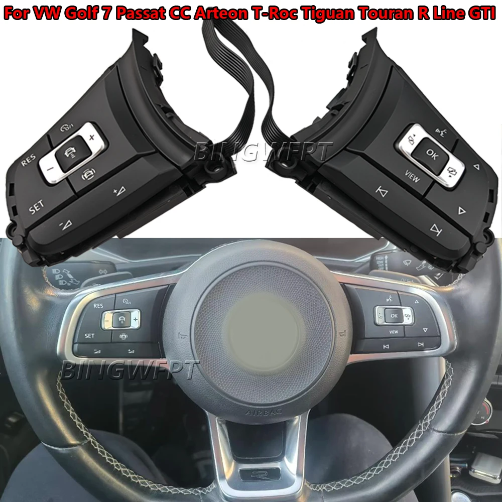 5G0 959 442 AE / 5G0959442AE OEM RLINE ACC Steering Wheel Buttons for VW Golf MK7 MK8 Tiguan T-Roc