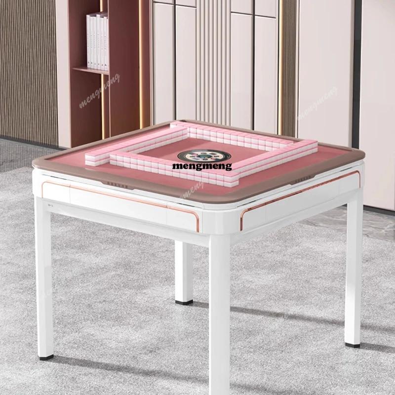 

Modern Minimalist Mahjong Table Automatic Shuffling Mahjong Game 2-in-1 Dining Table Low-Noise Roller Coaster Home Furniture FYM