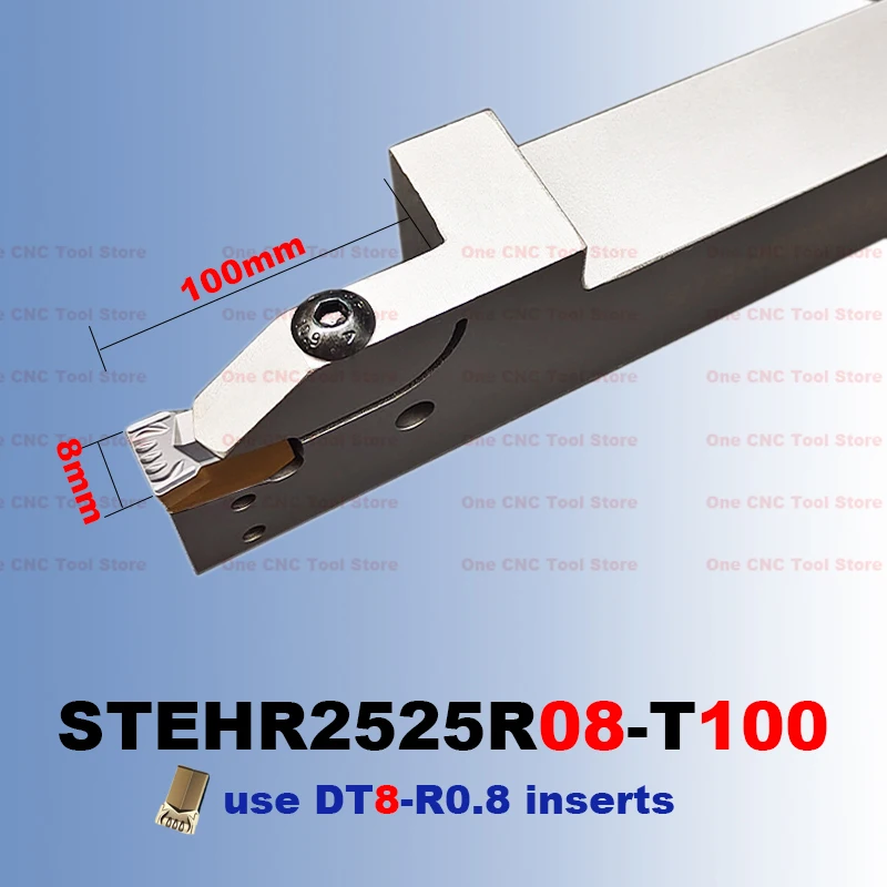 Imagem -02 - Stehr 25 mm T40 T80 T100 Cnc Sulco Cortador Titular Mgehr Barra de Ferramentas Profundidade Estendida do Corte Cnc Cilíndrico Stehr2525m08-t65 Stehl
