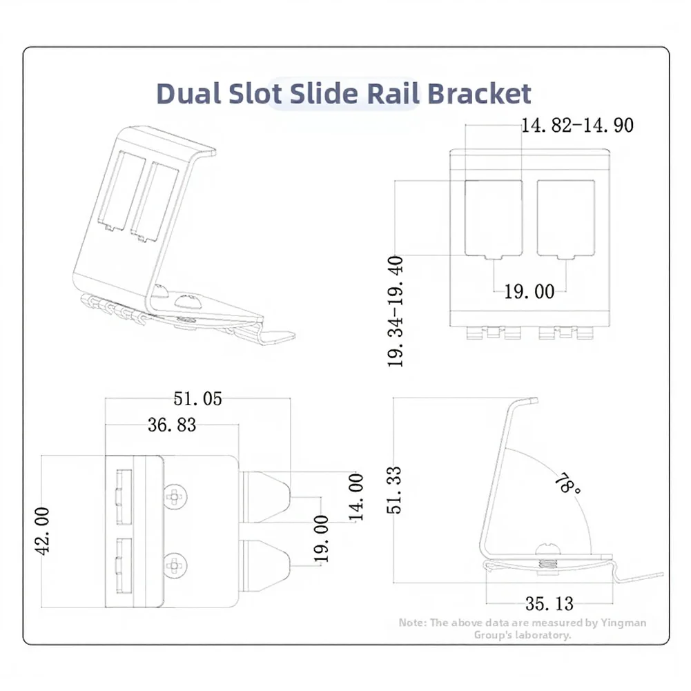 2pcs Network Module Metal Bracket Silver For RJ45 Slide Rails Server Rack Mounting Electrical Outlet Accessories