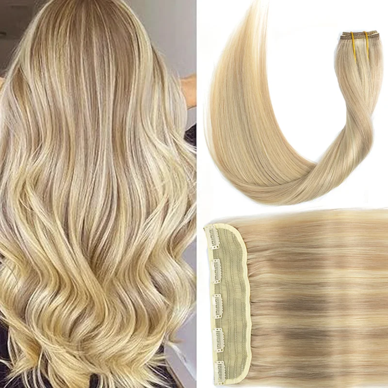 

Многоразовые цельные накладные пряди из натуральных волос для женщин, 14-22 дюйма, высокое качество, для редеющих волос, для увеличения объема и удлинения