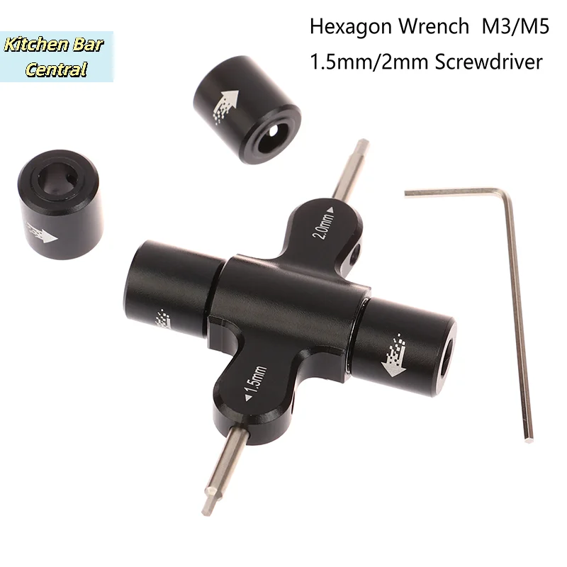 

【M3/5 Ratchet Wrench Screw Nut RC Quadcopter FPV Drone 1.5 2.0mm Hexagon Screwdriver Quick Release Propeller Motor Prop】