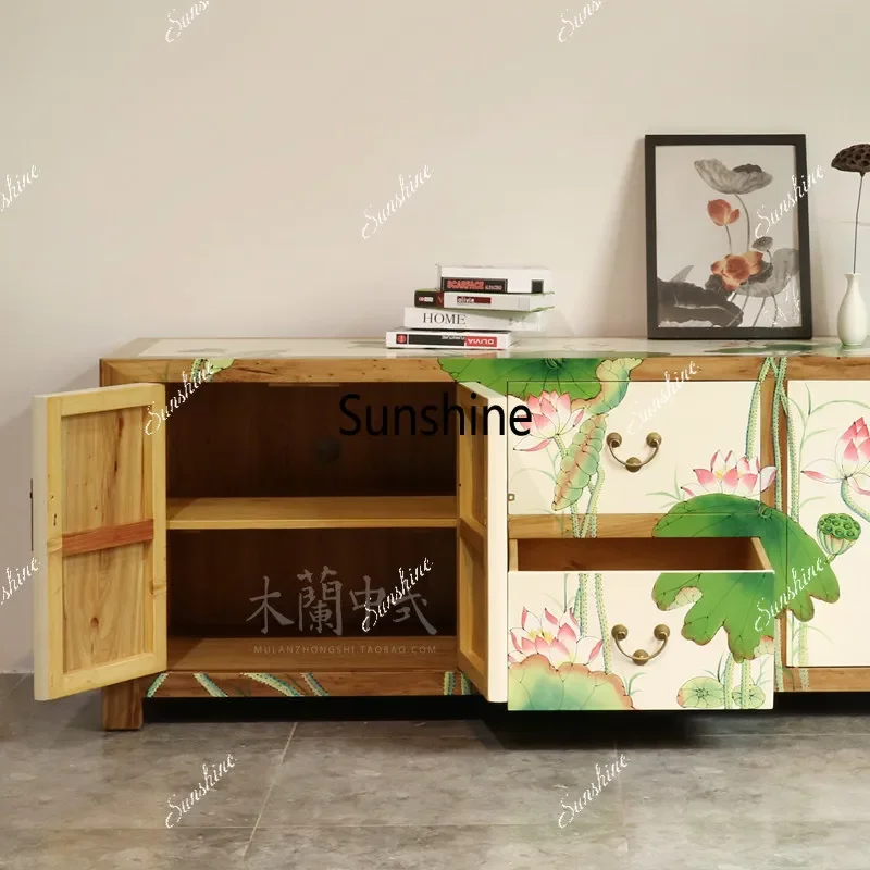 

New Chinese simple hand-painted small fresh antique furniture