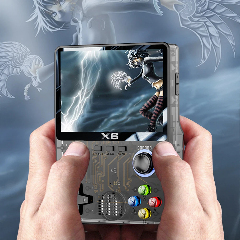 X6 Handheld Game Console 3.5 Inch Ips Hd Large Screen Psp Dual Joystick Emulator For Two-Player Games For Stopwatch/Joystick