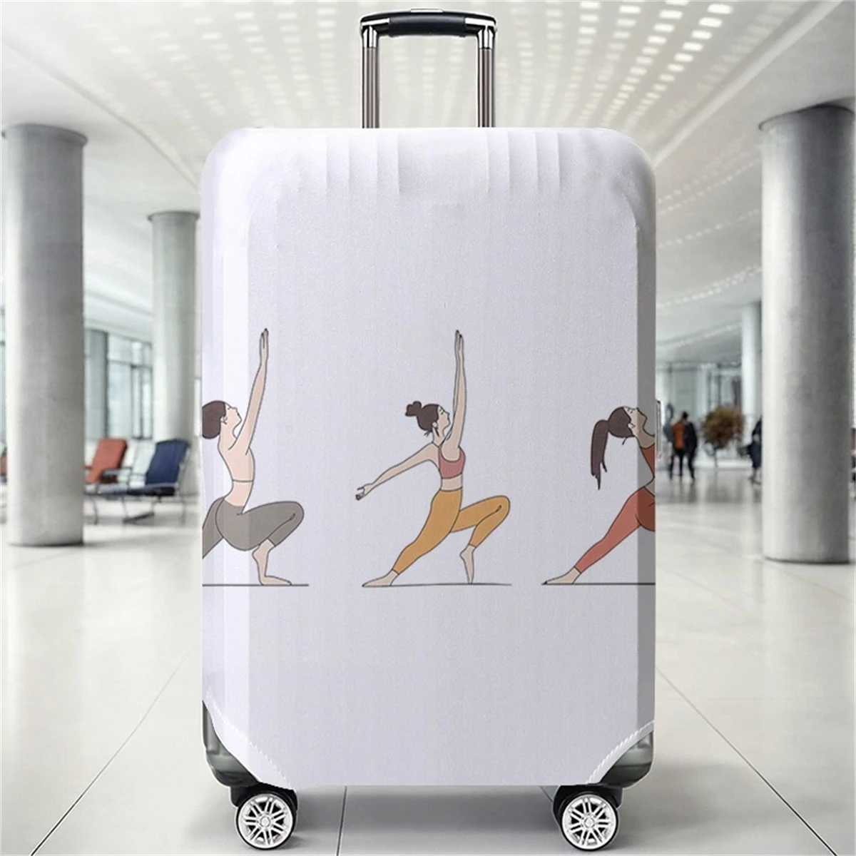 

Yoga pattern luggage protection cover, suitable for 18-32 inch luggage covers, luggage handle gloves, travel accessories