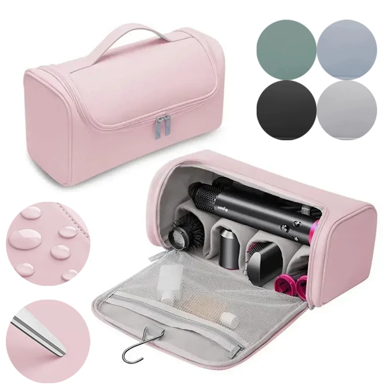 

Portable Non-Slip Hair Dryer Case Waterproof Storage Bag for Curling Irons Accessories with Anti-Scratch Interior Compartments
