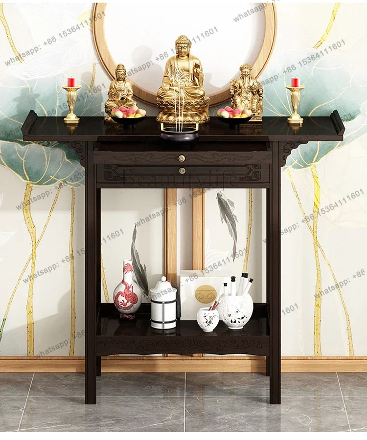 PG   Altar Buddha Table Home Incense Case Buddha Shrine New Chinese Style Standing Cabinet Bodhisattva God of Wealth Cabinet