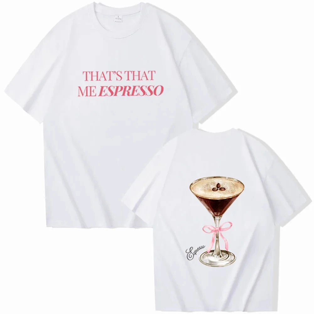 Sabrina Carpenter Espresso Album T-Shirts Sabrina Carpente Merch Harajuku O-Neck Short Sleeve Shirts Unisex 61595