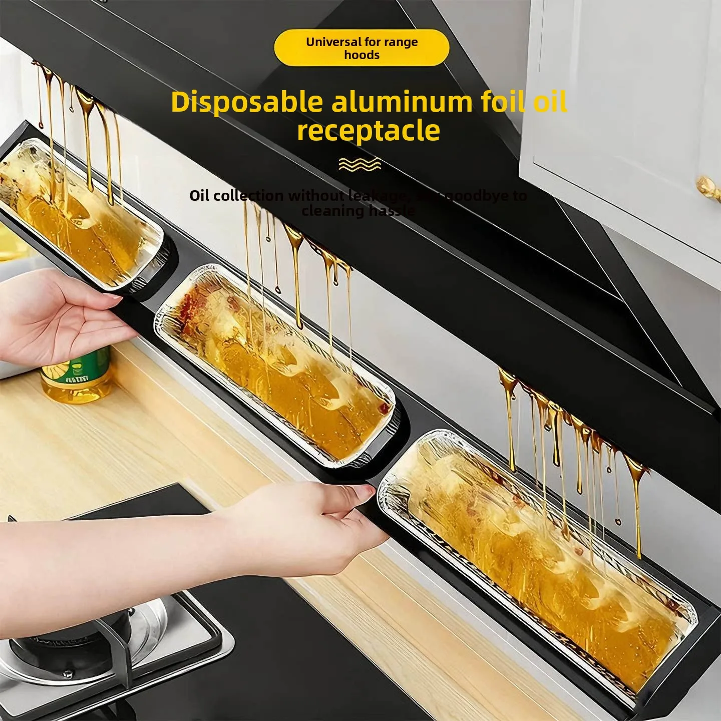 

Kitchen Oil e hine Aluminum Foil Disposable Oil Tray Stiers Oil-resistant Surface Pad Cotton Filter Net