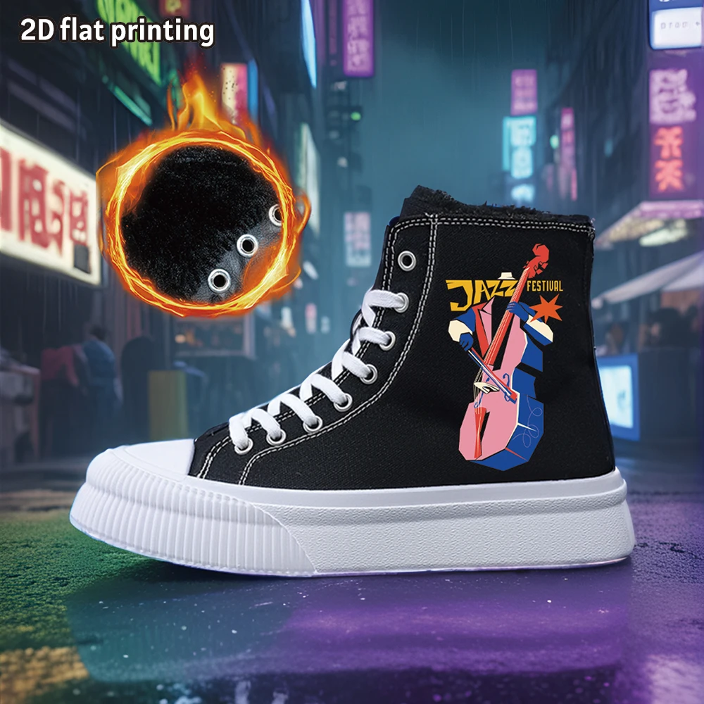 

Women's Sports Shoes Student Sports Enthusiasts Spring and Summer Music Festival Women's Canvas Shoes Round Toe High Top Round Toe Flats Bottom Breathable Vulcanized Shoes Digital Printing Women's Shoes