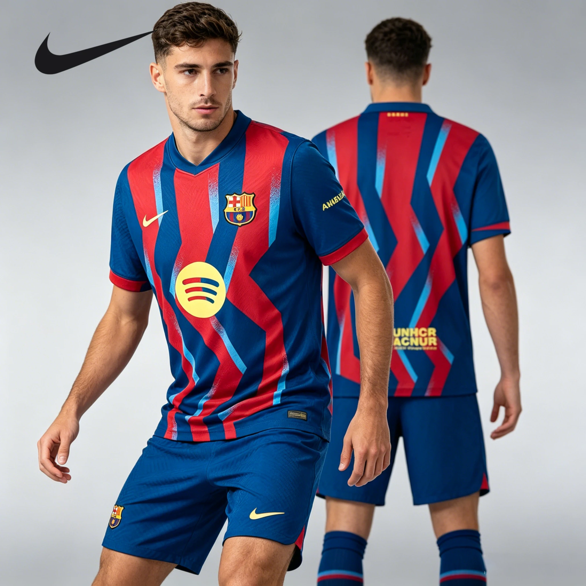 Camiseta de fútbol Nike Dri-FIT unisex del FC Barcelona 2025/26, cuarta versión para aficionados, de secado rápido, manga corta, FZ1304-432