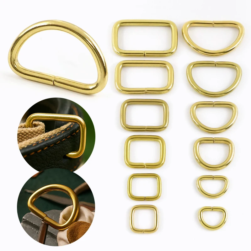 

10/20Pcs Metal Bags Buckle 13-38mm Brass O D Ring Webbing Belt Connect Hook Buckles Handbag Strap Carabiner Clip Crochet Hooks