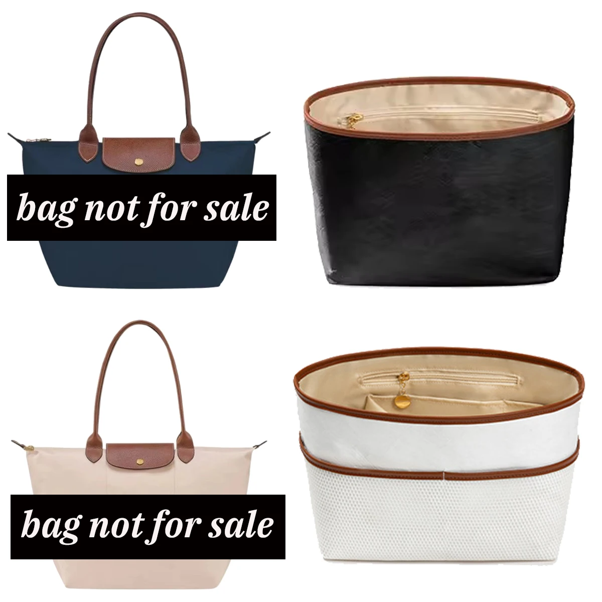 

Bag Organizer Insert for Longchamp TOTE Dupont Material Mesh Super Strong Fit Bag Bag Support Handbag Liner Bags Accessories