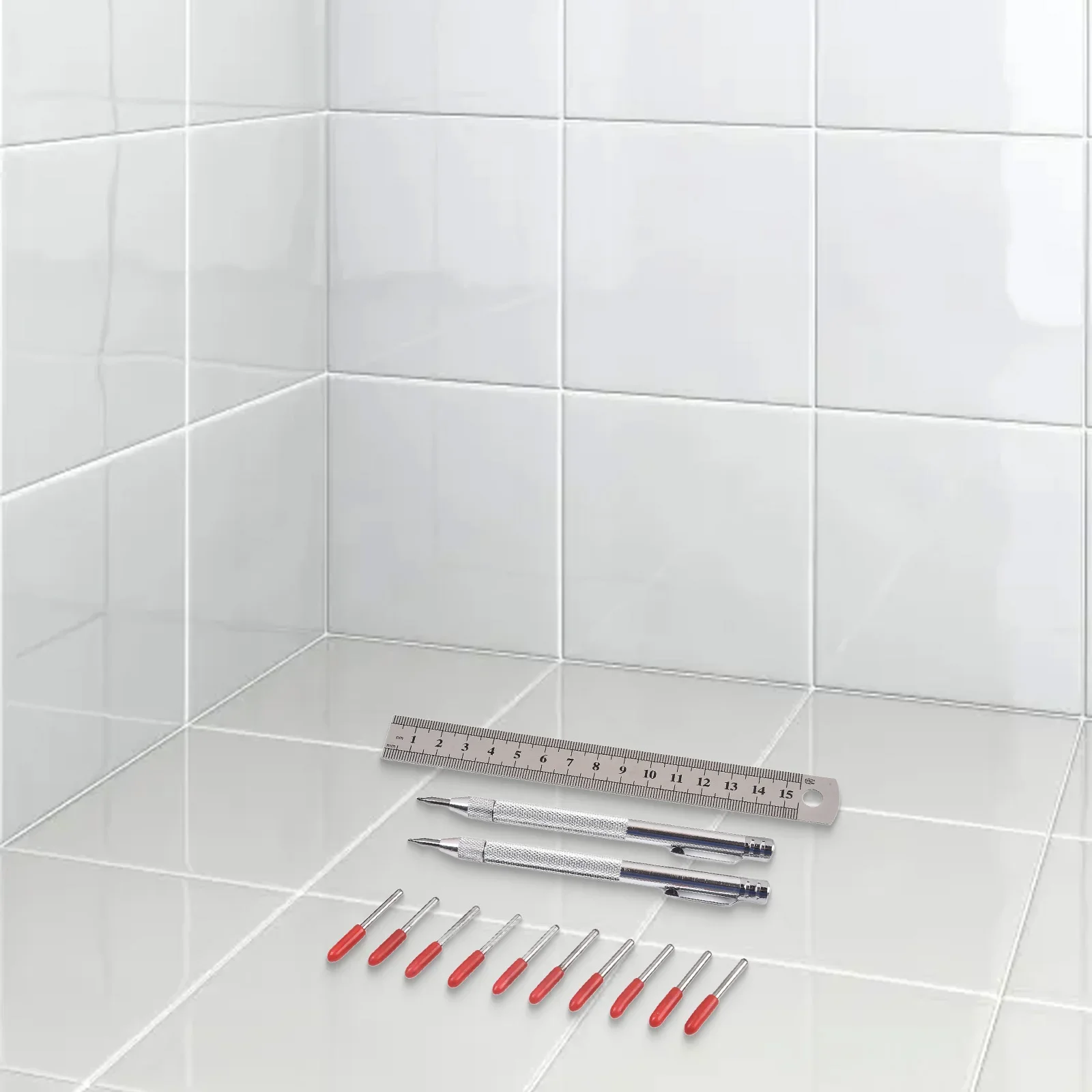 

Lettering Pen Tile Glass Tile Cutter Monitor Stone Accurate Scribing Sliver About 33*3 Mm Anti Slip Handle Design