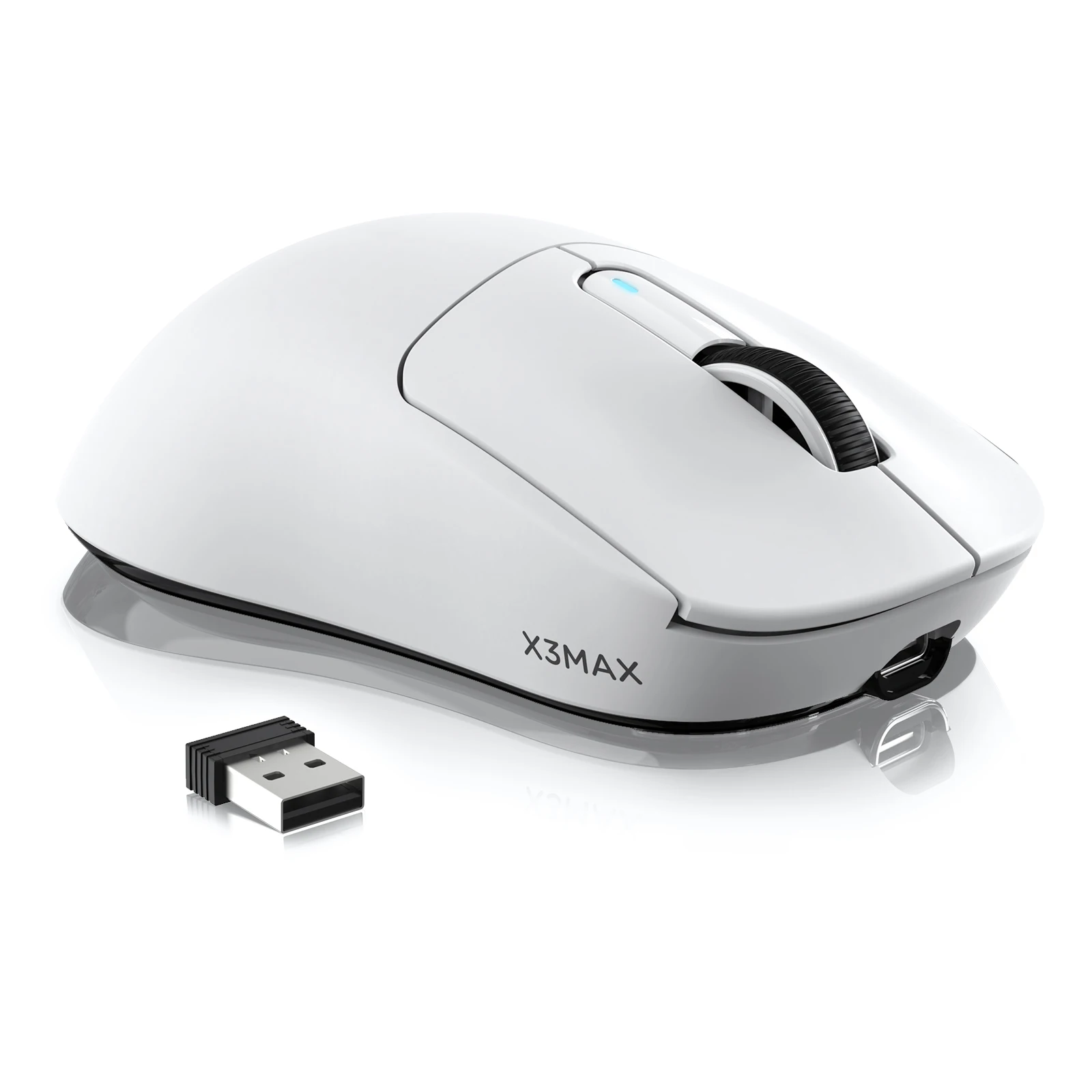 ATTACK SHARK X3 MAX ماوس ألعاب لاسلكي 49g خفيف PixArt PAW3950 42000 ديسيبل متوحد الخواص ثلاثي الوضع BT 5.4/2.4 جيجا هرتز/USB-C 1K معدل التثبيت