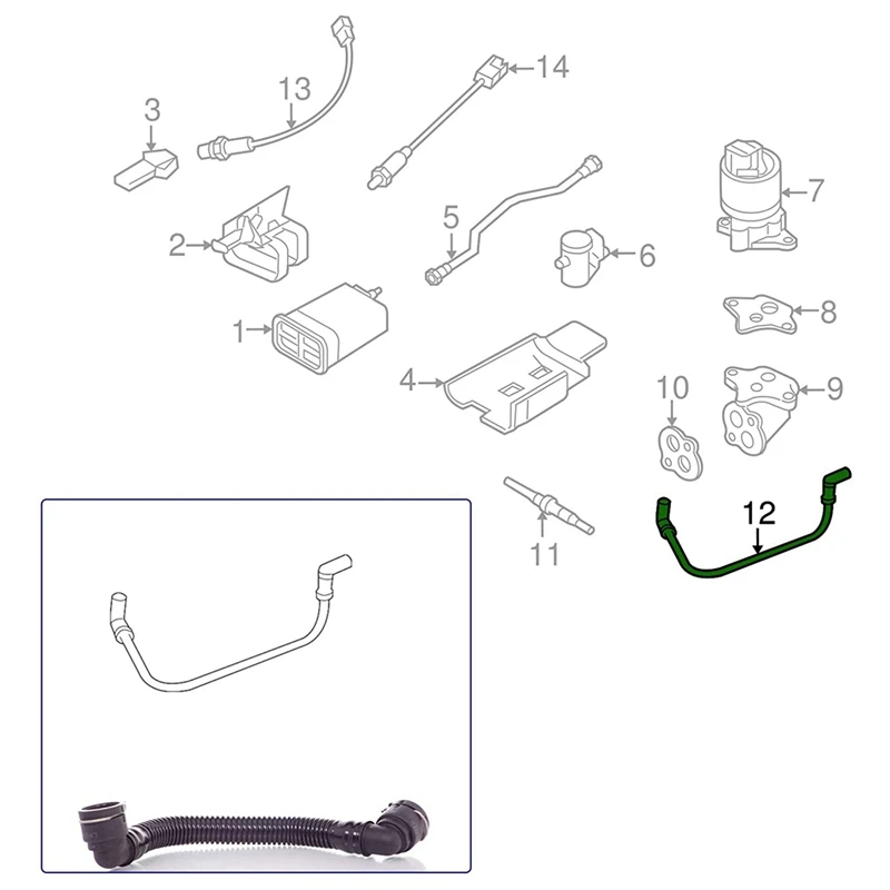 3X Crankcase Ventilation Pipe 55569027 55569028 For Chevrolet Cruze 1.6 1.8 Epica 1.8 Excelle 2009-2015