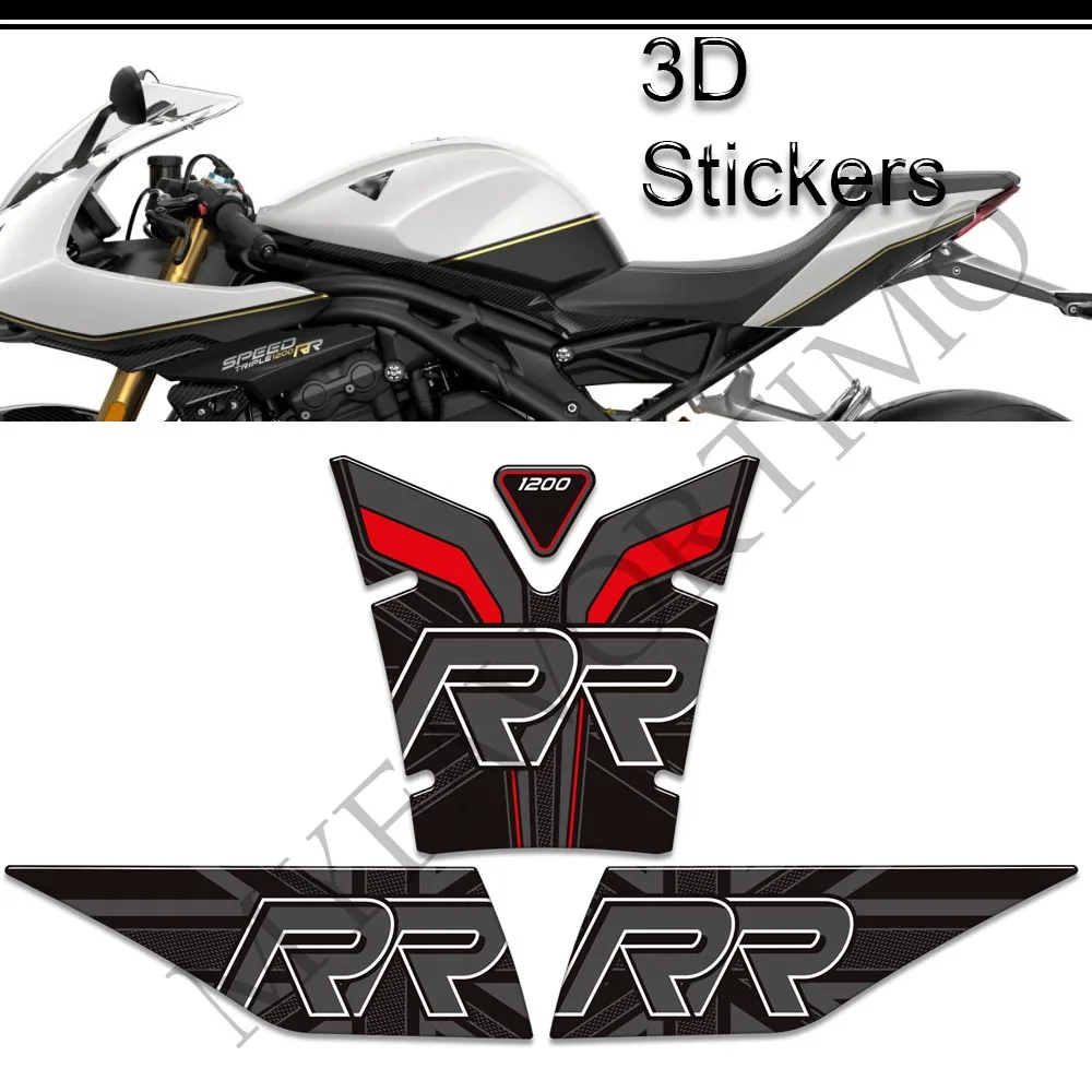 For Triumph Speed Triple 1200RR 1200 RR Motorcycle Stickers Decals Gas Fuel Oil Kit Knee Tank Protector Pad Grips