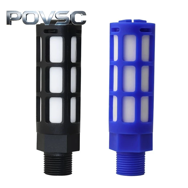 SMC Type Plastic Pneumatic PSL1/8 1/4 3/8 Inch Solenoid Valve Muffler Air Exhaust Noise Reducer for Pneumatic Fitting